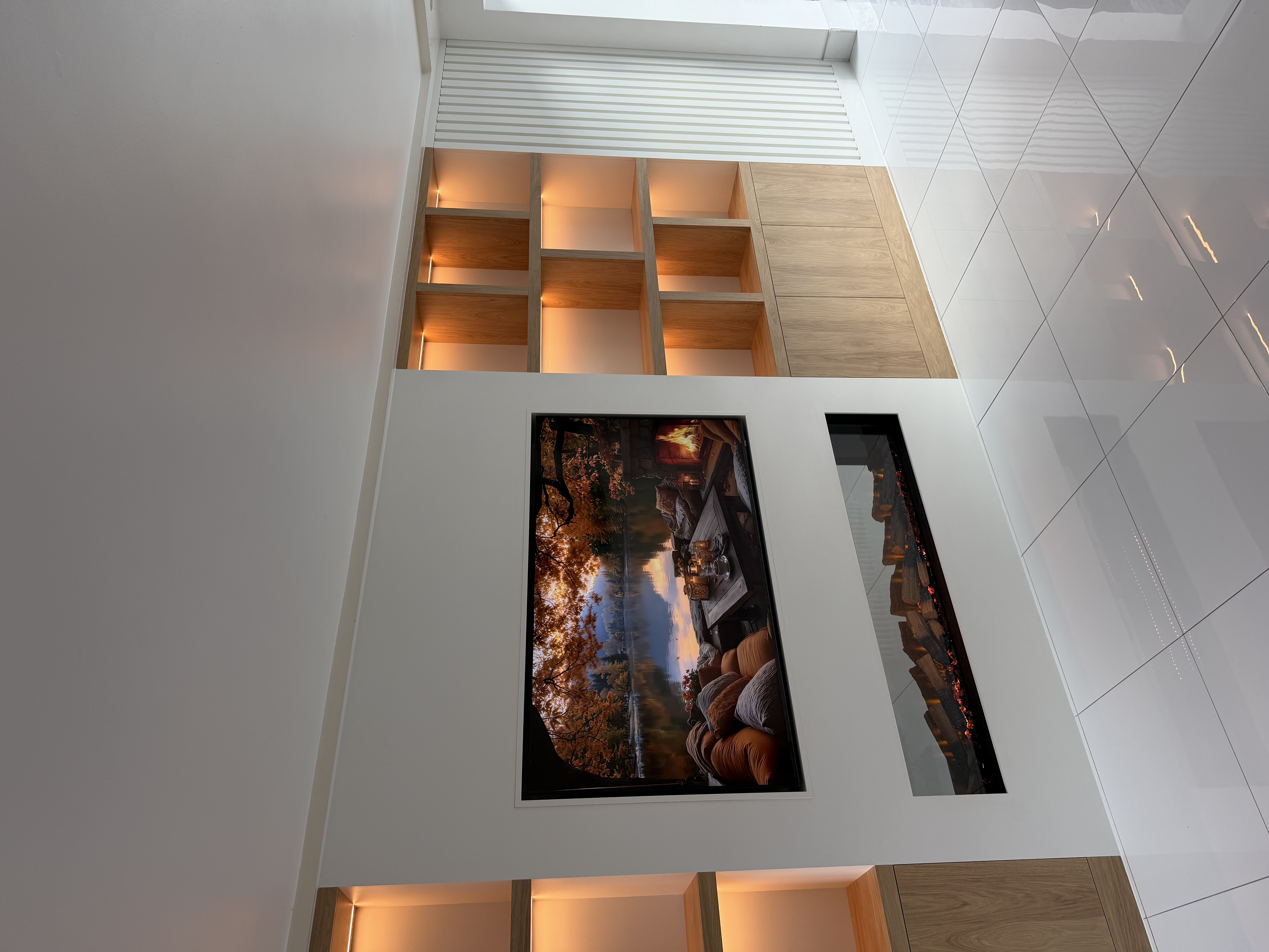 Traditional fitted media wall and cabinetry
